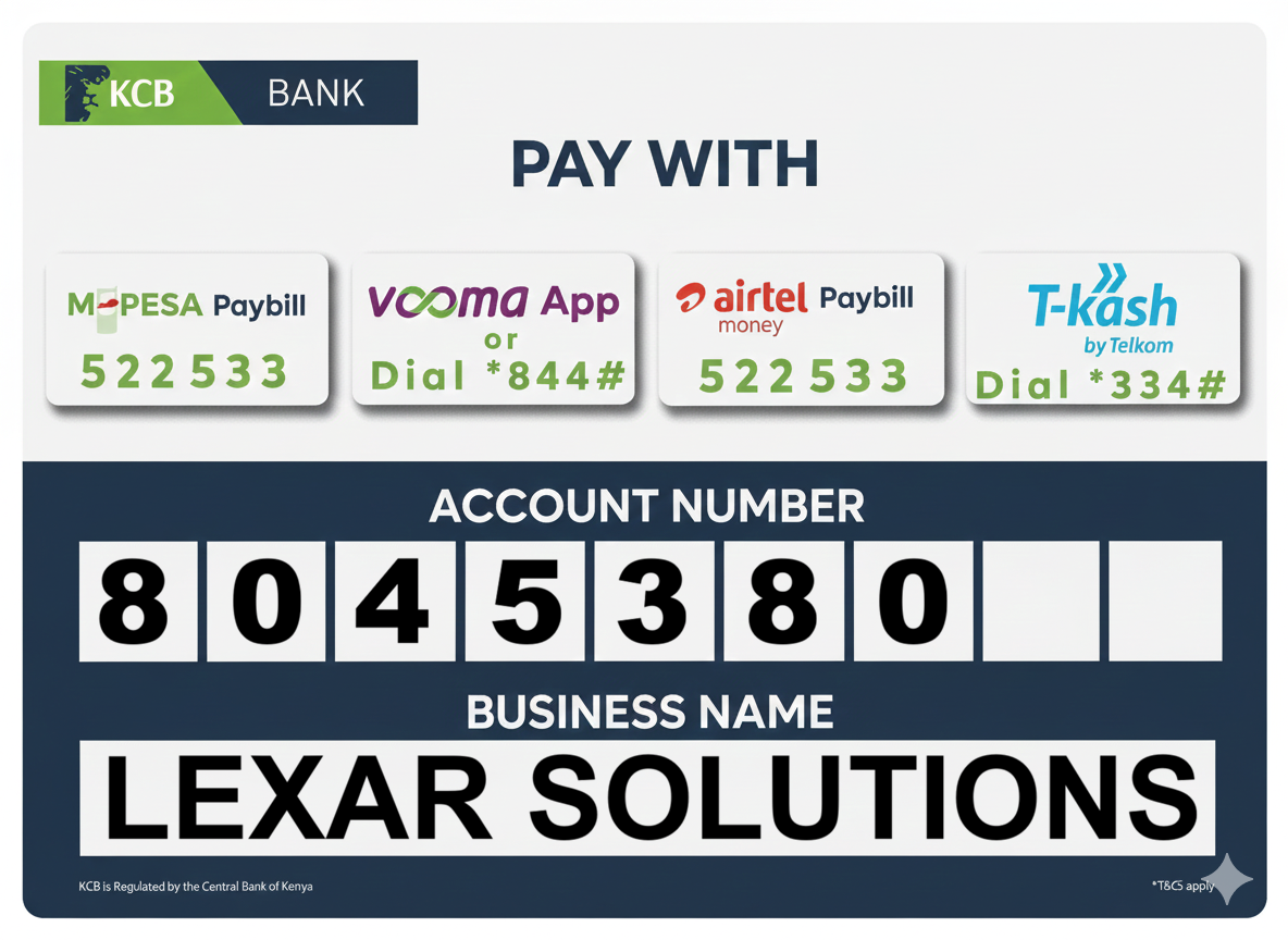 lexar solutions kcb paybill